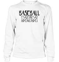 Baseball Mom Shirt Unisex Long Sleeve Classic Tee With Baseball Stripes