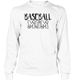 Baseball Mom Shirt Unisex Long Sleeve Classic Tee With Baseball Stripes