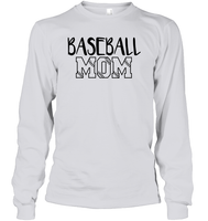 Baseball Mom Shirt Unisex Long Sleeve Classic Tee With Baseball Stripes