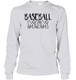 Baseball Mom Shirt Unisex Long Sleeve Classic Tee With Baseball Stripes