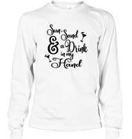 Sun Sand & A Drink In My Hand Bachelorette Unisex Long Sleeve Classic Tee For Women