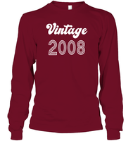 2008 Retro Vintage Birth Year Blast Unisex Long Sleeve Classic Tee