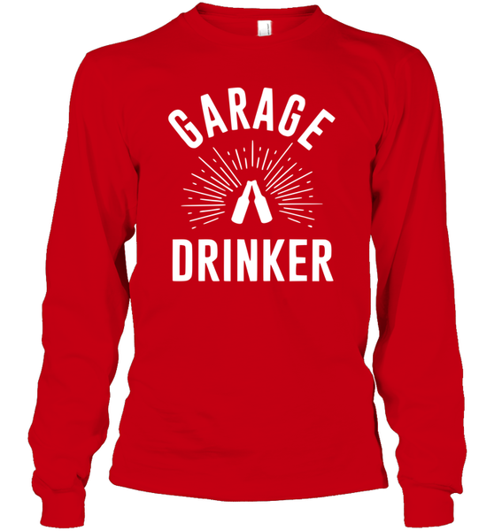 Garage Drinker Shirt Unisex Long Sleeve Classic Tee