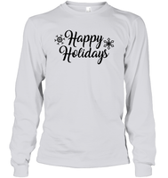 Happy Holidays Christmas Shirt Unisex Long Sleeve Classic Tee