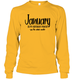 January Birthday Month Unisex Long Sleeve Classic Tee