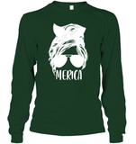 Merica Mom Bun 4th Of July Shirt Unisex Long Sleeve Classic Tee