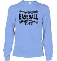 Baseball Dad Shirt Unisex Long Sleeve Classic Tee With Baseball Stripes
