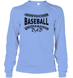 Baseball Dad Shirt Unisex Long Sleeve Classic Tee With Baseball Stripes