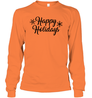 Happy Holidays Christmas Shirt Unisex Long Sleeve Classic Tee
