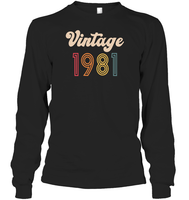 1981 Retro Vintage Birth Year Blast Unisex Shirt, Long Sleeve, Hoodie, Sweatshirt