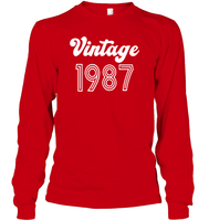 1987 Retro Vintage Birth Year Blast Unisex Long Sleeve Classic Tee