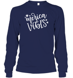 Merica Vibes 4th Of July Shirt Unisex Long Sleeve Classic Tee