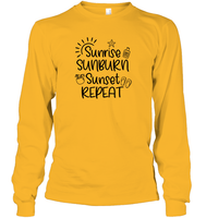 Sunrise. Sunburn. Sunset. Repeat Summer Shirt Unisex Long Sleeve Classic Tee