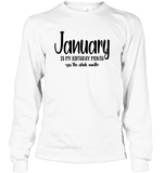 January Birthday Month Unisex Long Sleeve Classic Tee