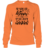 Sparkler Kisses 4th Of July Shirt Unisex Long Sleeve Classic Tee