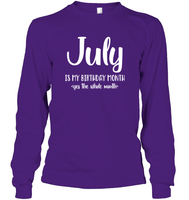 July Birthday Month Unisex Long Sleeve Classic Tee