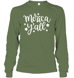 Merica Yall 4th Of July Shirt Unisex Long Sleeve Classic Tee