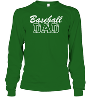 Baseball Dad Shirt Unisex Long Sleeve Classic Tee With Baseball Stripes