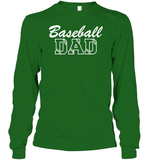 Baseball Dad Shirt Unisex Long Sleeve Classic Tee With Baseball Stripes