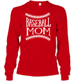 Baseball Mom Shirt Unisex Long Sleeve Classic Tee With Baseball Stripes