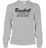 Baseball Mom Shirt Unisex Long Sleeve Classic Tee With Baseball Stripes