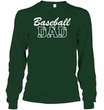 Baseball Dad Shirt Unisex Long Sleeve Classic Tee With Baseball Stripes