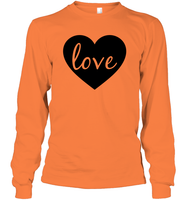 Love With Heart Valentine's Day Unisex Long Sleeve Classic Tee