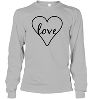 Love In Heart Valentine's Day Unisex Long Sleeve Classic Tee