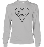 Love In Heart Valentine's Day Unisex Long Sleeve Classic Tee