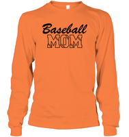 Baseball Mom Shirt Unisex Long Sleeve Classic Tee With Baseball Stripes