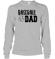 Baseball Dad Shirt Unisex Long Sleeve Classic Tee With Baseball