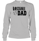 Baseball Dad Shirt Unisex Long Sleeve Classic Tee With Baseball