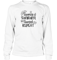 Sunrise. Sunburn. Sunset. Repeat Summer Shirt Unisex Long Sleeve Classic Tee