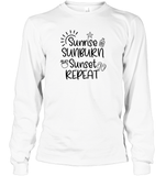 Sunrise. Sunburn. Sunset. Repeat Summer Shirt Unisex Long Sleeve Classic Tee