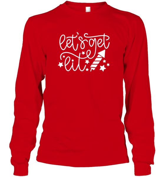 Let's Get Lit 4th Of July Shirt Unisex Long Sleeve Classic Tee