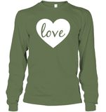 Love With Heart Valentine's Day Unisex Long Sleeve Classic Tee