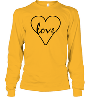Love In Heart Valentine's Day Unisex Long Sleeve Classic Tee