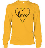 Love In Heart Valentine's Day Unisex Long Sleeve Classic Tee