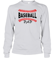 Baseball Dad Shirt, Long Sleeve, Hoodie, and Sweatshirt With Baseball Stripes