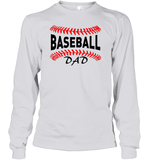 Baseball Dad Shirt, Long Sleeve, Hoodie, and Sweatshirt With Baseball Stripes