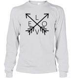 Love With Arrows Valentine's Day Unisex Long Sleeve Classic Tee