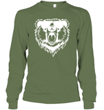 Cool Angry Grizzly Bear Shirt Unisex Long Sleeve Classic Tee