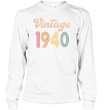 1940 Retro Vintage Birth Year Blast Unisex Shirt, Long Sleeve, Hoodie, Sweatshirt