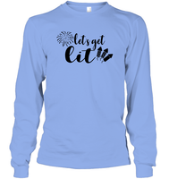Let's Get Lit 4th Of July Shirt Unisex Long Sleeve Classic Tee