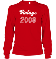 2008 Retro Vintage Birth Year Blast Unisex Long Sleeve Classic Tee