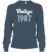 1987 Retro Vintage Birth Year Blast Unisex Long Sleeve Classic Tee