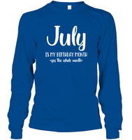 July Birthday Month Unisex Long Sleeve Classic Tee
