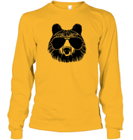 Cool Grizzly Bear Shirt Unisex Long Sleeve Classic Tee