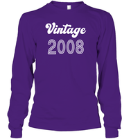 2008 Retro Vintage Birth Year Blast Unisex Long Sleeve Classic Tee