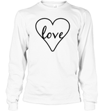 Love In Heart Valentine's Day Unisex Long Sleeve Classic Tee